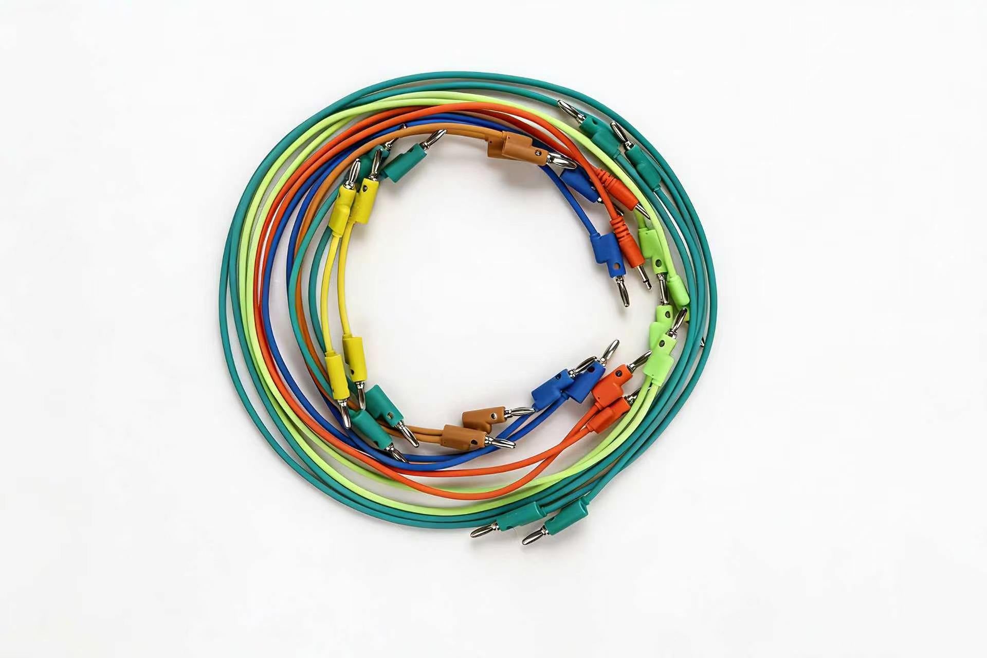 Banana Patch Cable 15cm Mint Teal