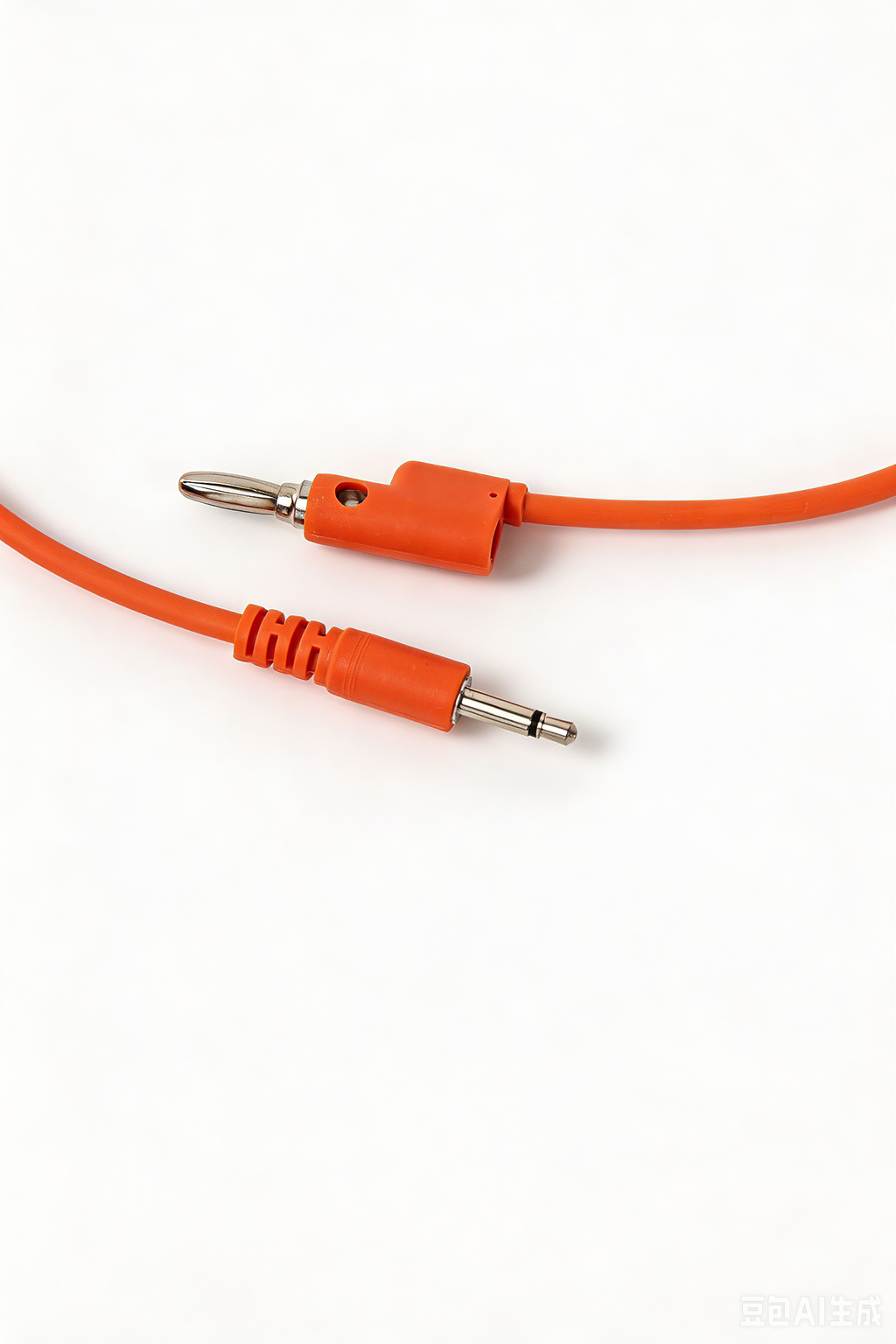 Banana to 3.5mm Patch Cable 50cm Safety Orange