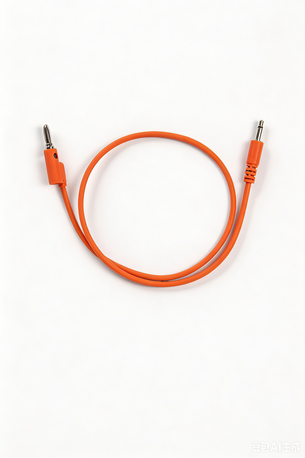 Banana to 3.5mm Patch Cable 50cm Safety Orange