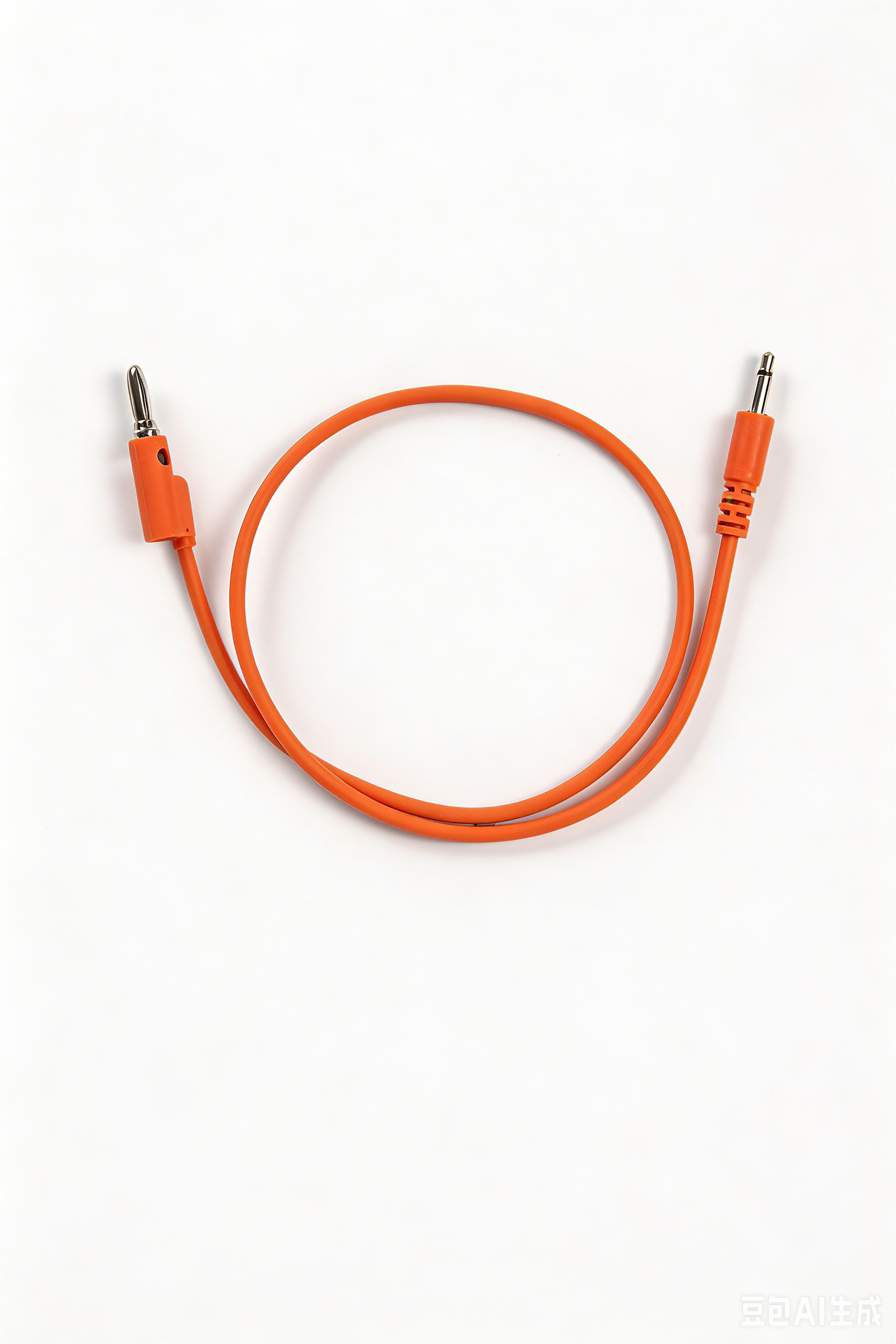 Banana to 3.5mm Patch Cable 50cm Safety Orange